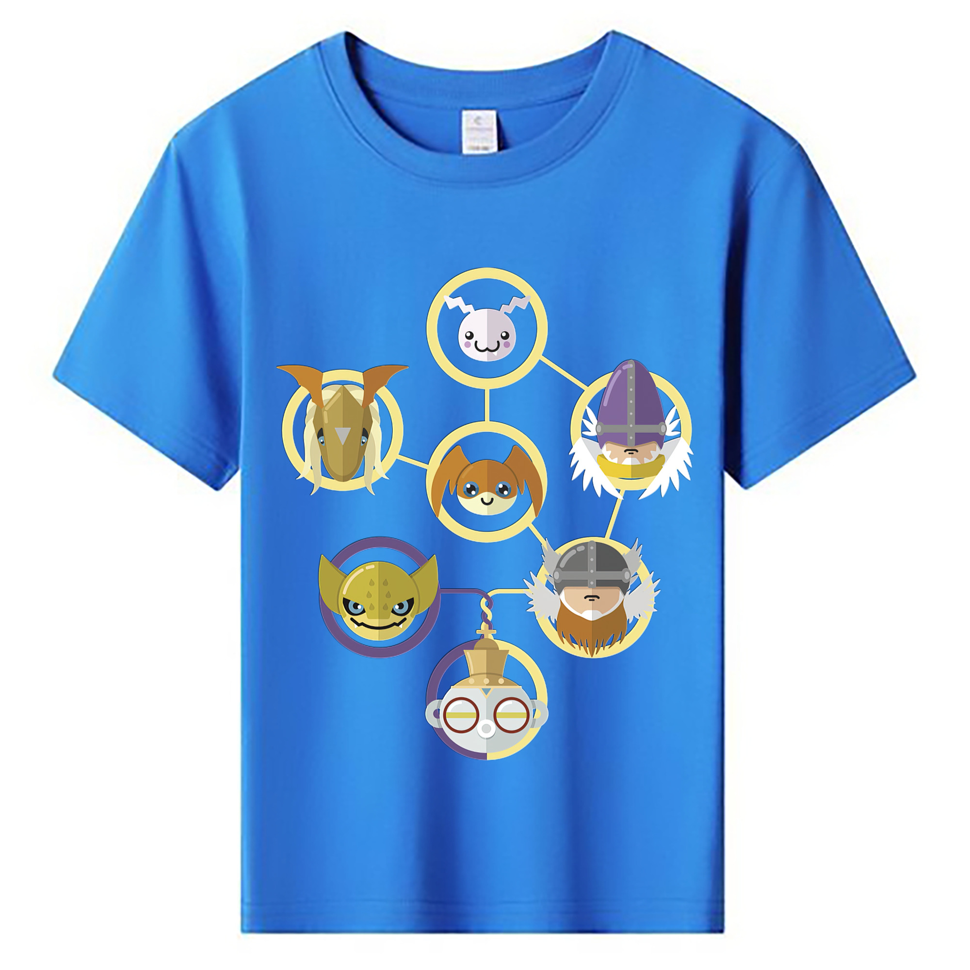 （画像用） Digimon デジタルモンスター/デジモン 綿100％キッズTシャツ（フロントプリント）